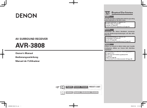 Bedienungsanleitung Denon AVR-3808A Receiver