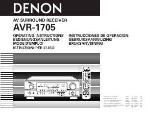 Manual Denon AVR-1705 Receiver