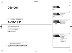 Bedienungsanleitung Denon AVR-1911 Receiver
