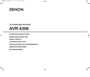 Bedienungsanleitung Denon AVR-4306 Receiver