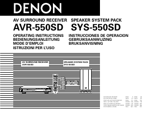 Handleiding Denon AVR-550SD Receiver