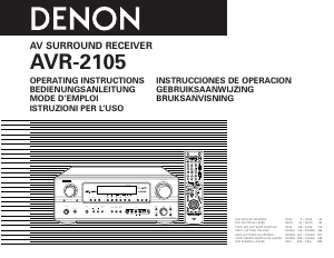 Manual Denon AVR-2105 Receiver