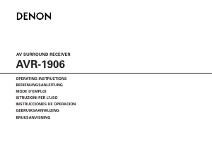 Manual Denon AVR-1906 Receiver