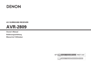 Handleiding Denon AVR-2809 Receiver