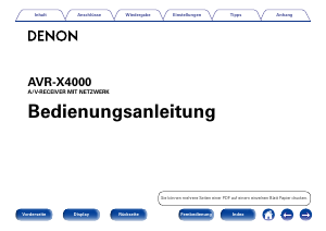 Bedienungsanleitung Denon AVR-X4000 Receiver