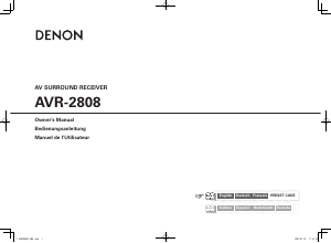 Manual Denon AVR-2808 Receiver