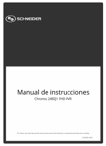 Manual de uso Schneider Chromia 24BZJ1 FHD PVR Televisor de LED