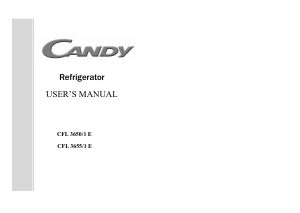 Manuale Candy CFL 3655/1 E Frigorifero