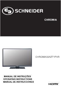 Manual Schneider Chromia 32AZT1 PVR LED Television