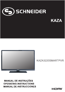 Manual Schneider Kaza 3220 Smart PVR LED Television
