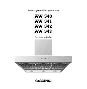 Bedienungsanleitung Gaggenau AW540121 Dunstabzugshaube