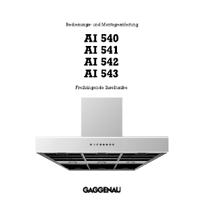 Bedienungsanleitung Gaggenau AI540150 Dunstabzugshaube