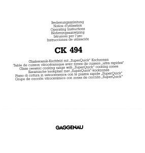 Manual de uso Gaggenau CK494115 Placa
