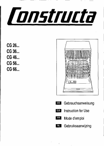 Bedienungsanleitung Constructa CG360J8 Geschirrspüler