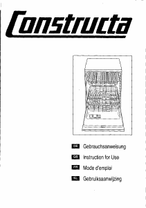 Bedienungsanleitung Constructa CG361J5 Geschirrspüler