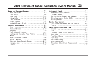 Handleiding Chevrolet Tahoe (2009)