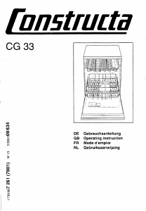 Bedienungsanleitung Constructa CG330V9 Geschirrspüler