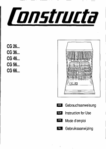 Manual Constructa CG360S2 Dishwasher