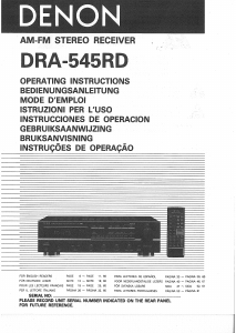 Bedienungsanleitung Denon DRA-545RD Receiver