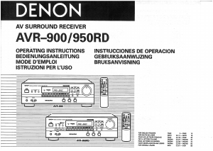 Bedienungsanleitung Denon AVR-900 Receiver