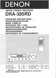 Bedienungsanleitung Denon DRA-385RD Receiver