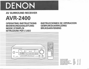 Bedienungsanleitung Denon AVR-2400 Receiver