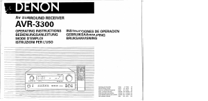 Bedienungsanleitung Denon AVR-3300 Receiver