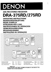 Mode d’emploi Denon DRA-275RD Récepteur