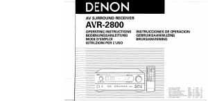 Bedienungsanleitung Denon AVR-2800 Receiver