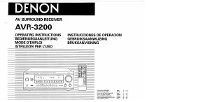 Bedienungsanleitung Denon AVR-3200 Receiver