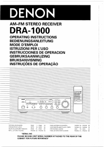 Manual de uso Denon DRA-1000 Receptor