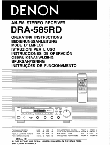 Bedienungsanleitung Denon DRA-585RD Receiver