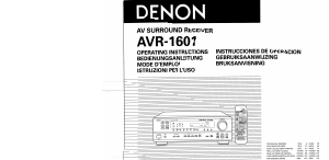 Bedienungsanleitung Denon AVR-1601 Receiver