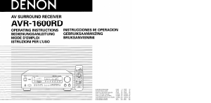 Handleiding Denon AVR-1600 Receiver