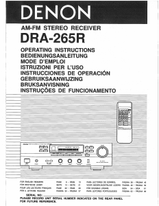 Bedienungsanleitung Denon DRA-265R Receiver