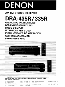 Bedienungsanleitung Denon DRA-335R Receiver