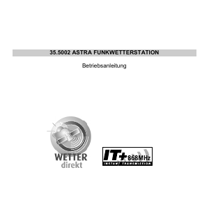 Bedienungsanleitung WETTERdirekt WD 4000 Astra Wetterstation