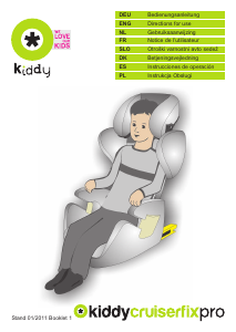 Instrukcja Kiddy Cruiserfix Pro Fotelik samochodowy