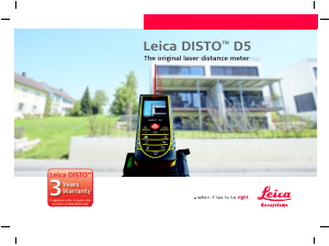 Handleiding Leica Disto D5 Afstandsmeter