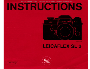 Handleiding Leica Leicaflex SL2 Camera