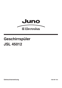 Bedienungsanleitung Juno-Electrolux JSL45012 Geschirrspüler