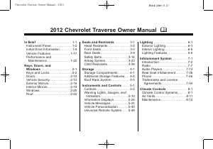 Manual Chevrolet Traverse (2012)