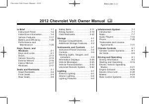 Manual Chevrolet Volt (2012)