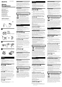 Manuale Sony MDR-EX85LP Cuffie