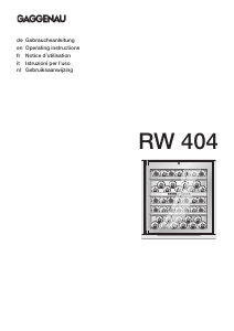 Manuale Gaggenau RW404260 Cantinetta vino