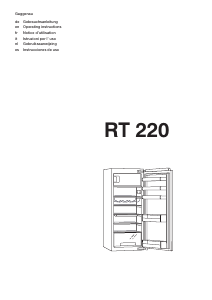 Manual Gaggenau RT220202 Refrigerator