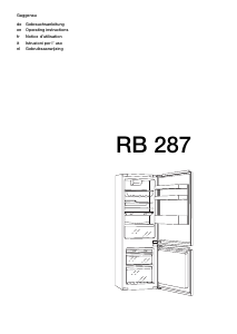 Bedienungsanleitung Gaggenau RB287202 Kühl-gefrierkombination