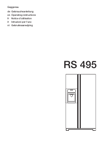 Bedienungsanleitung Gaggenau RS495300 Kühl-gefrierkombination