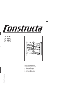 Bedienungsanleitung Constructa CK60240 Kühlschrank