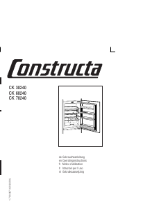 Bedienungsanleitung Constructa CK60241 Kühlschrank